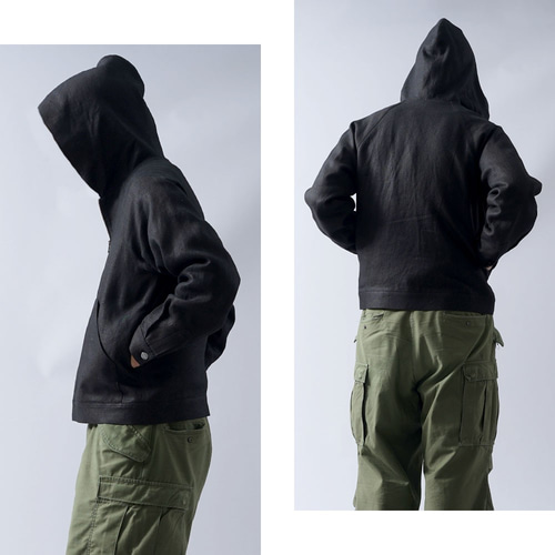 wafu プレミアムリネン】リネンパーカー ジャケット パーカー