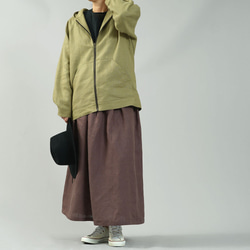 [Wafu] 中厚亞麻連帽衫內襯拉鍊男女通用 / Yanagizome h046a-ygz2 第6張的照片