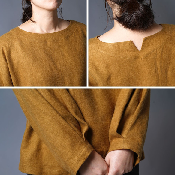 [Wafu優質亞麻布]數量有限！女襯衣wafu最高品質的亞麻布/德里黃銅t025d-drs3 第9張的照片