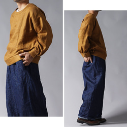 [wafu premium] [訂製] 亞麻運動衫上衣/Derry 黃銅 t048c-drs3-m 第2張的照片
