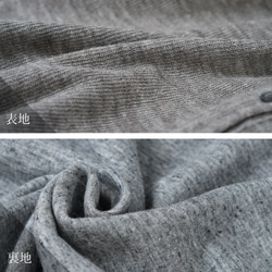 [Wafu]定做長袖！厚亞麻羊毛針織的多爾曼羊毛衫/麻灰色H030A-SLW3 第5張的照片