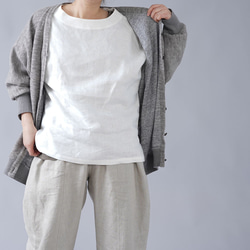 [Wafu]定做長袖！厚亞麻羊毛針織的多爾曼羊毛衫/麻灰色H030A-SLW3 第6張的照片