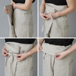 【見習い製作品】中厚リネン タイパンツ linen wide pants/亜麻ナチュラル b021a-amn2 10枚目の画像