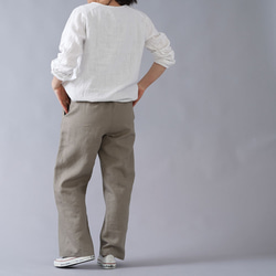 [Wafu] 稍薄的亞麻直筒褲 休閒褲 / Rikyuiro b001m-rku1 第3張的照片