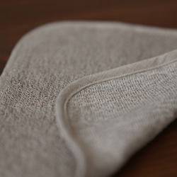 [Wafu] 亞麻絨手帕手巾監視器 / 石南花米色 [約 20 x 20 厘米] z002s * k 第3張的照片