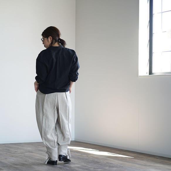 [Wafu] 亞麻 100% Ninja Pants ninja japan Unisex / Flax Natural b00 第3張的照片