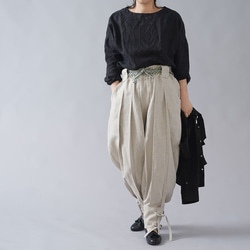 [Wafu] 亞麻 100% Ninja Pants ninja japan Unisex / Flax Natural b00 第7張的照片