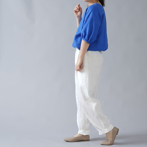 wafu入門編】25限定! 透けます。 リネン 2タック ボールパンツ