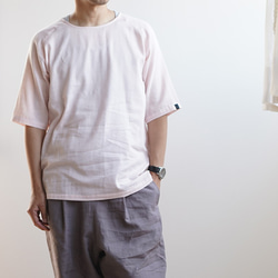 [試用產品！ ] Unisex Cotton W Gauze Tops T 卹#training / 粉色 t020m-pnk1 第1張的照片