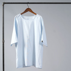 【お試し品！】男女兼用 コットン Wガーゼ トップス Tシャツ #training/ライトブルー t020m-lbu1 10枚目の画像