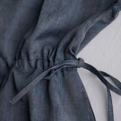 【學徒工】瀏覽法式袖連衣裙Half linen#training/Indigo a012e-ind1 第10張的照片