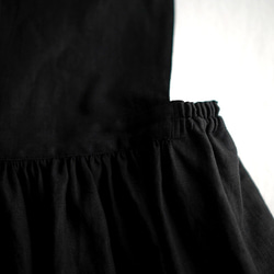 [wafu] 亞麻背帶裙亞麻套頭裙/黑色 a001b-bck1 第10張的照片