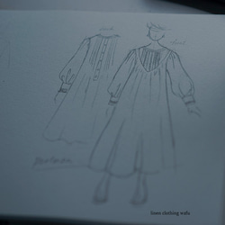 [wafu訂單銷售]「波特曼」亞麻洋裝木巴蕾絲/a014c-flx1 第1張的照片