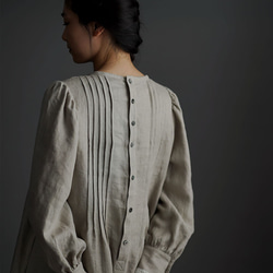 [wafu訂單銷售]「波特曼」亞麻洋裝木巴蕾絲/a014c-flx1 第2張的照片
