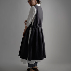 [wafu premium] 亞麻分層圍裙連身裙 / chaudron a037g-cdn2 第5張的照片