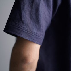 【wafu】Linen Polo Shirt ポロシャツ 超高密度リネン /黒紅色 くろべにいろ t053a-kbi1 6枚目の画像