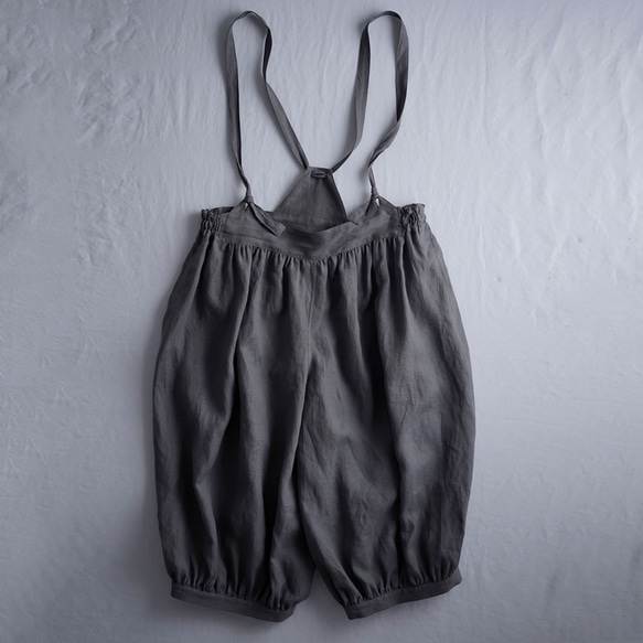 【wafu】Linen Pants サロペット アラジンパンツ /鈍色(にびいろ) b003d-nib1 9枚目の画像