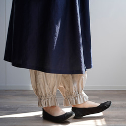 [學徒作品] 前褶裙棉麻適中薄#訓練/海軍藍a002e-neb1 第8張的照片