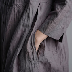 【wafu】【受注製作】Linen Dress 超高密度リネン ワンピース / 茶鼠(ちゃねずみ) a013j-cnz1 9枚目の画像