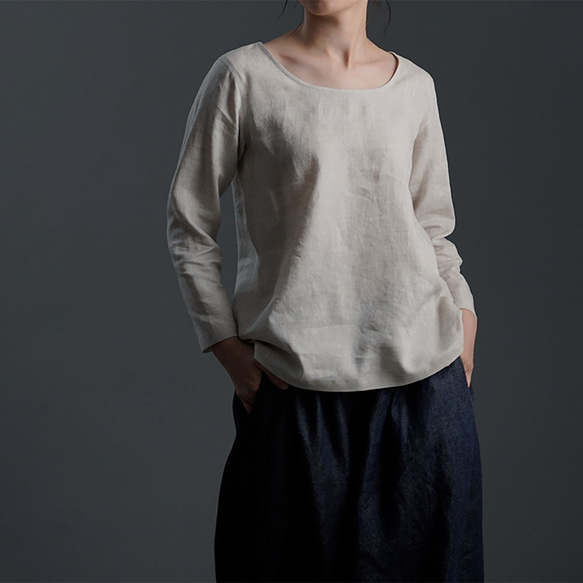 [M size] [Wafu Beginner Edition] Limited Linen Top Golden ratio 第1張的照片