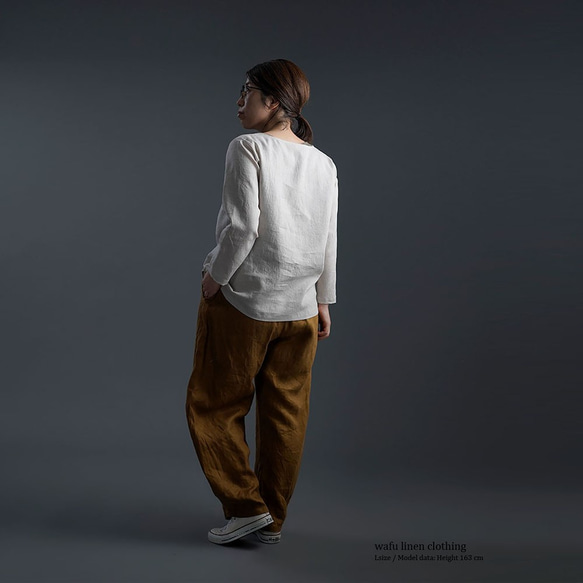 [M size] [Wafu Beginner Edition] Limited Linen Top Golden ratio 第7張的照片