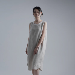 【Sサイズ】【wafu】Linen Slip Dress インナー ワンピース/亜麻ナチュラル p004n-amn1-s 4枚目の画像