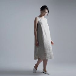 【Sサイズ】【wafu】Linen Slip Dress インナー ワンピース/亜麻ナチュラル p004n-amn1-s 3枚目の画像