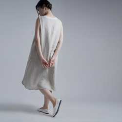 【Sサイズ】【wafu】Linen Slip Dress インナー ワンピース/亜麻ナチュラル p004n-amn1-s 1枚目の画像