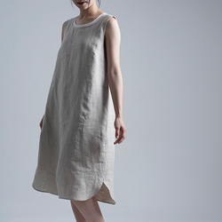 【wafu】Linen Slip Dress インナー ワンピース/亜麻ナチュラル p004n-amn1 2枚目の画像