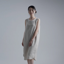 [L size] [wafu] Linen Slip Dress Inner Dress/Flax Natural p004n- 第3張的照片