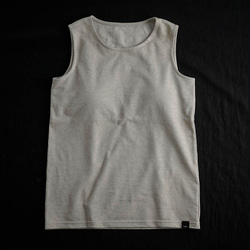 【M】Padded Tank Top ブラトップ リネン78% タンクトップ/亜麻ナチュラル p004j-amn2-m 10枚目の画像