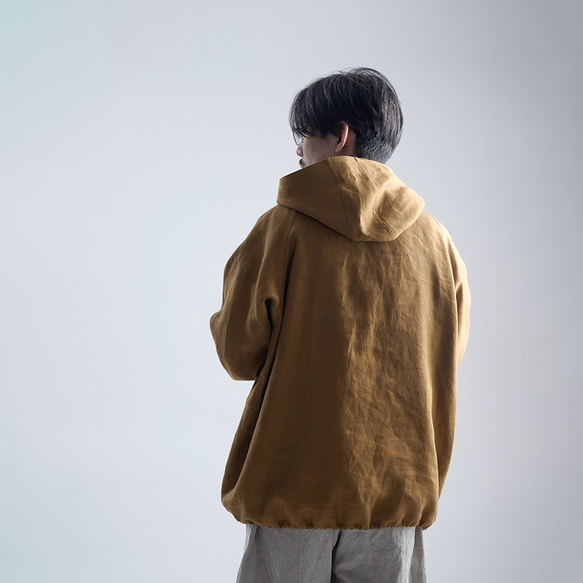 [Wafu Premium] [定做] Linen Anorak Anorak Parka / Delhi Brass h053 第3張的照片