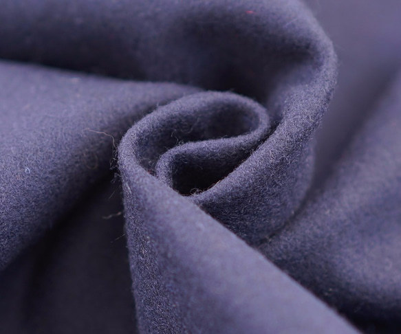 [Wafu]內襯重量級麥爾登羊毛羊毛短上衣夾克圓領/深藍b5-17 第10張的照片