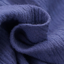 自由女神×棉亞麻混紡縐蝙蝠袖袖口收集/瑪麗 - 瓊×海軍藍t12-10 第4張的照片