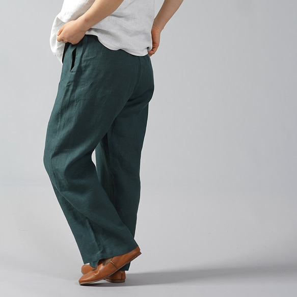 [賣光了！ wafu] 反正感覺不錯 細麻布褲 下裝 / Koryo Nado b001a-kou1 第6張的照片