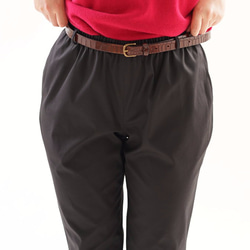 &lt;試驗配件&gt;棉彈力焦特布爾的褲子的腰帶環口袋/黑色bo1-19 第4張的照片