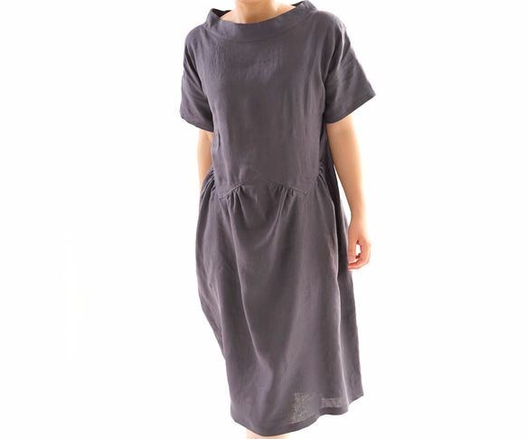 最終値下げ❣️先染めコットンリネンストライプ サーキュラーワンピース 最終値下げ❣️先染めコットンリネンストライプ サーキュラーワンピース