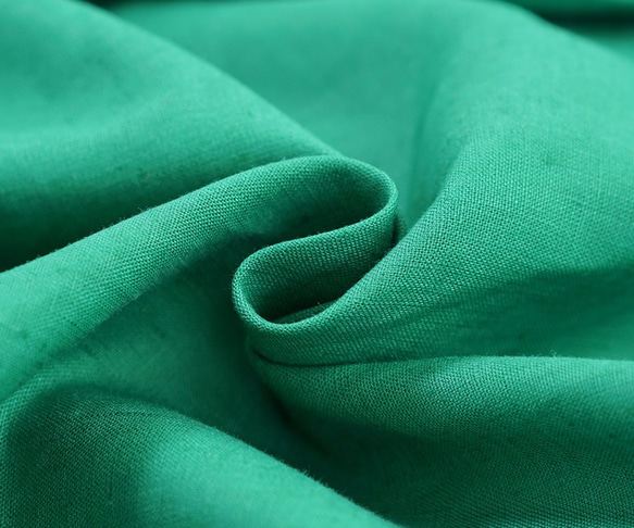 【Wafu】亞麻橫色5分袖中長襯衫連體/ fjord綠色a64-14 第10張的照片