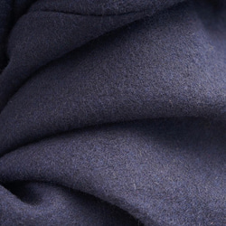[Wafu] &lt;秋冬&gt;羊毛羊毛外套立領袍塗層/深藍色的b23-14 第5張的照片