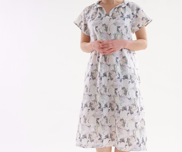 【Wafu】自由連衣裙Mistral亞麻連衣裙/ Mistral a026a-mst1 第2張的照片