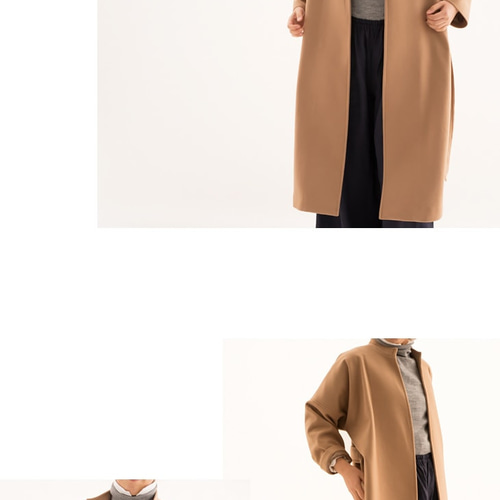 wafu】＜12月31まで＞メルトン wool 裏地付き ウールコート ガウン