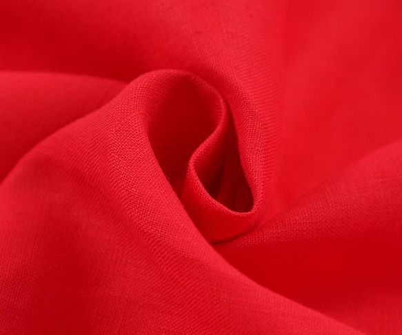 【Wafu】比利時亞麻襯衫上衣亞麻上衣支架顏色切割/胭脂b 32  -  19 第10張的照片