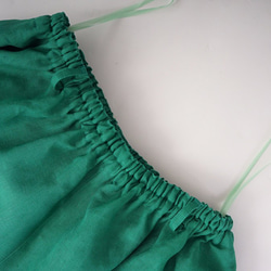 亞麻Gaucho褲子/ Fjord綠色b002a-fgn2 第4張的照片