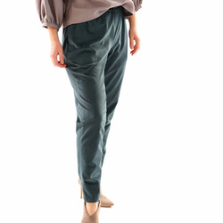 [Wafu]平絨Joppazu褲子的腰帶環口袋/綠色bo1-21 第1張的照片