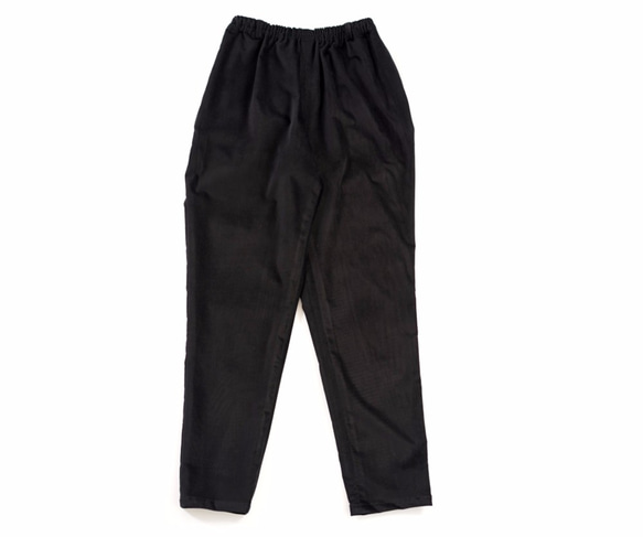 [Wafu]平絨Joppazu褲子的腰帶環口袋/黑色bo1-22 第8張的照片