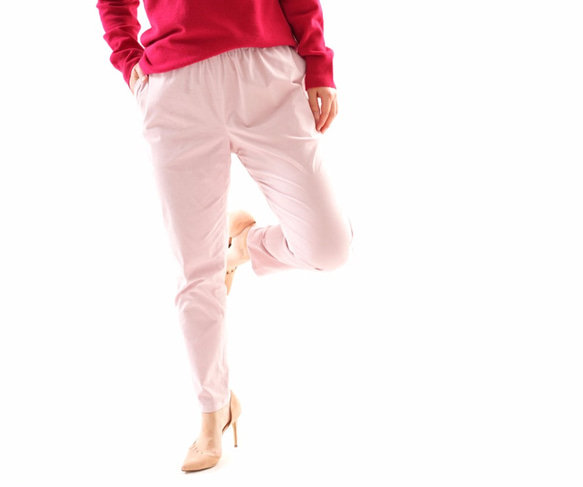 [Wafu] &lt;試驗配件&gt;彈力燈芯絨Joppazu與褲子口袋/淺粉紅色bo1-23 第1張的照片