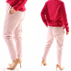 [Wafu] &lt;試驗配件&gt;彈力燈芯絨Joppazu與褲子口袋/淺粉紅色bo1-23 第3張的照片