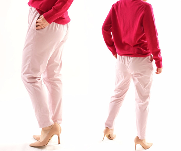 [Wafu] &lt;試驗配件&gt;彈力燈芯絨Joppazu與褲子口袋/淺粉紅色bo1-23 第3張的照片
