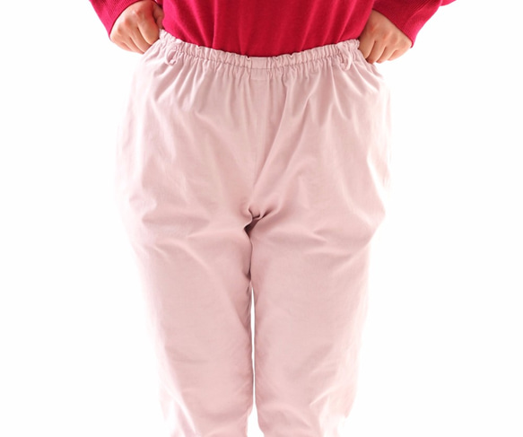 [Wafu] &lt;試驗配件&gt;彈力燈芯絨Joppazu與褲子口袋/淺粉紅色bo1-23 第7張的照片