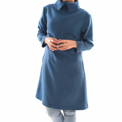 wafu+】ウールワンピース総裏地付き ハイネック・コンシールファスナー